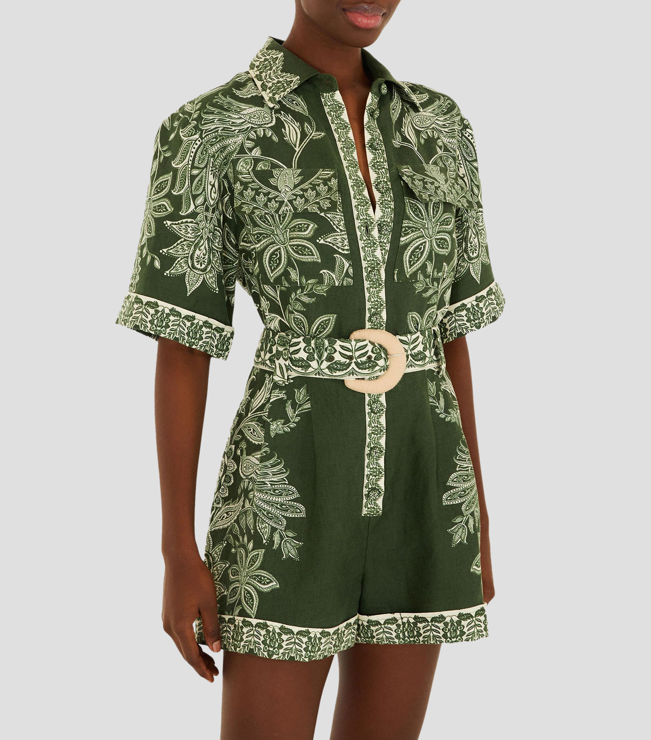 Jumper de corte recto con flores Mujer